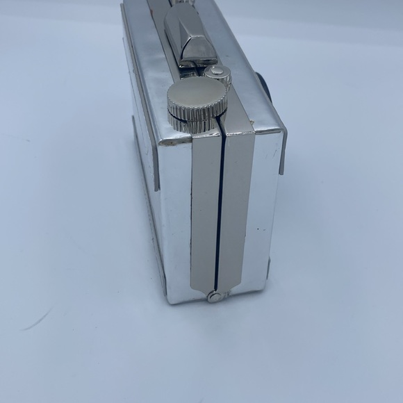 Charming Charlie Camera Photo Silver Purse Clutch Crossbody Handbag - Picture 5 of 11